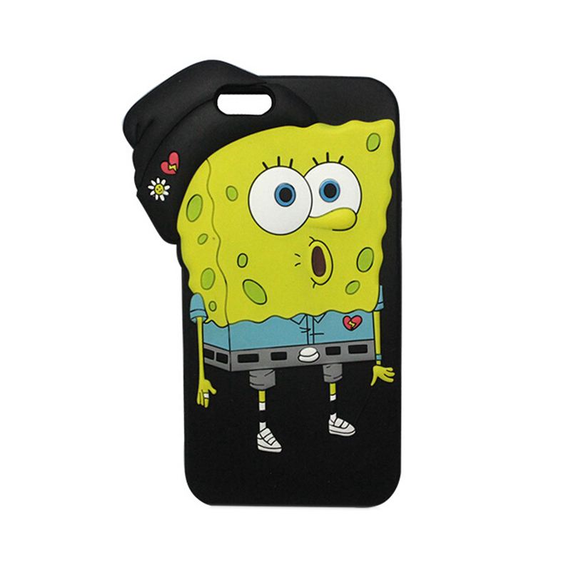 卡通動物硅膠手機殼，全包防摔手機套-硅膠套